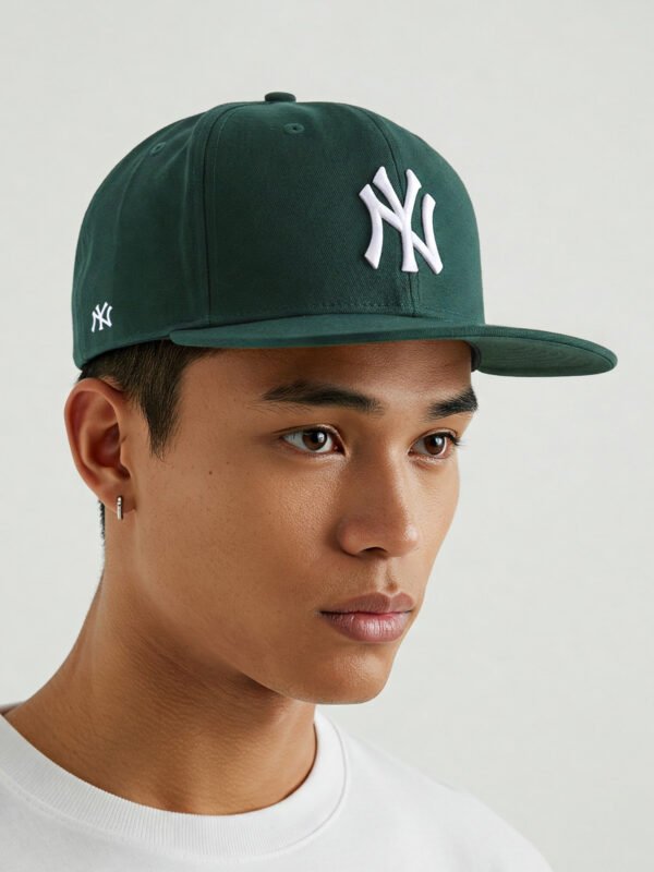 NY Nakışlı Cotton Şapka Premium Hiphop Kep Unisex - Yeşil