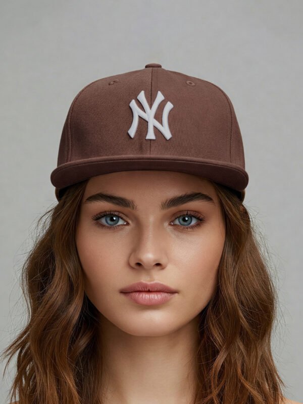 NY Nakışlı Cotton Şapka Premium Hiphop Kep Unisex - Kahve